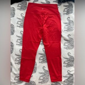 Red Lululemon Leggings